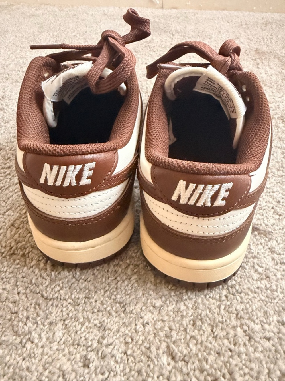 Nike White and Brown Low-Top Sneakers - Picture 3 of 6